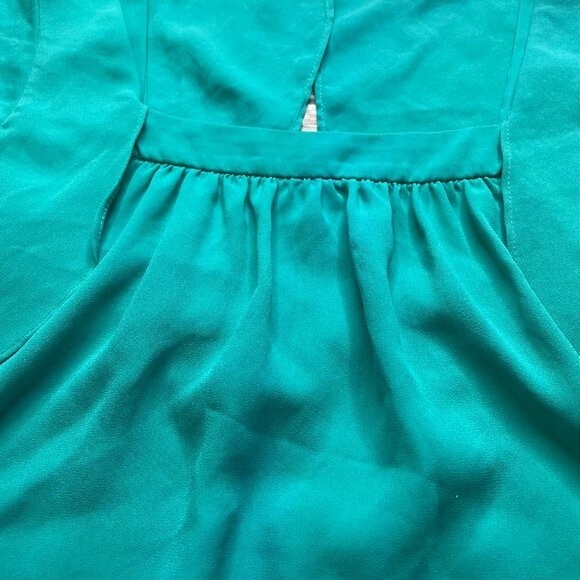 Anthro Anthropologie Meadow Rue Fly Away Blouse US 4 EU 36 Teal Button Closure - Picture 6 of 13